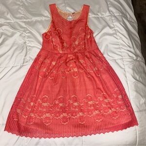 Free People Rocco Lace Dress Pink Open Back Mini Small/Medium